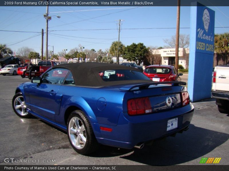 Vista Blue Metallic / Black/Dove 2009 Ford Mustang GT/CS California Special Convertible