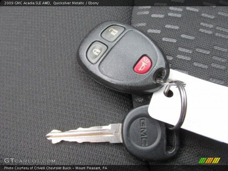 Keys of 2009 Acadia SLE AWD