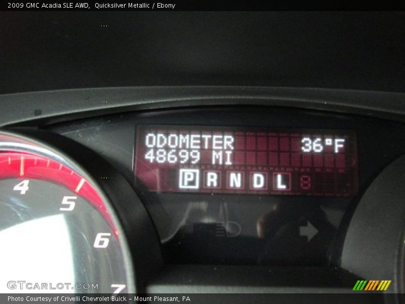 Quicksilver Metallic / Ebony 2009 GMC Acadia SLE AWD
