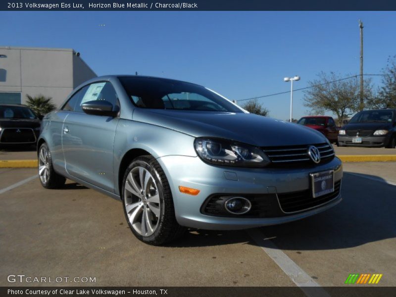 Horizon Blue Metallic / Charcoal/Black 2013 Volkswagen Eos Lux