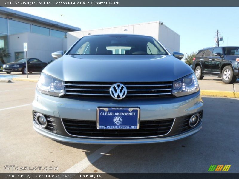 Horizon Blue Metallic / Charcoal/Black 2013 Volkswagen Eos Lux