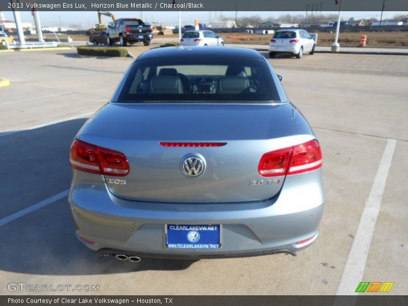 Horizon Blue Metallic / Charcoal/Black 2013 Volkswagen Eos Lux