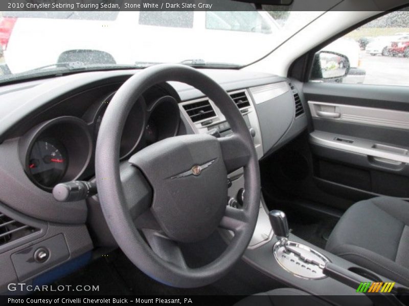 Stone White / Dark Slate Gray 2010 Chrysler Sebring Touring Sedan