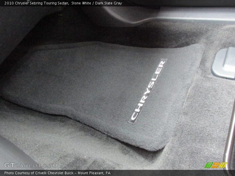 Stone White / Dark Slate Gray 2010 Chrysler Sebring Touring Sedan