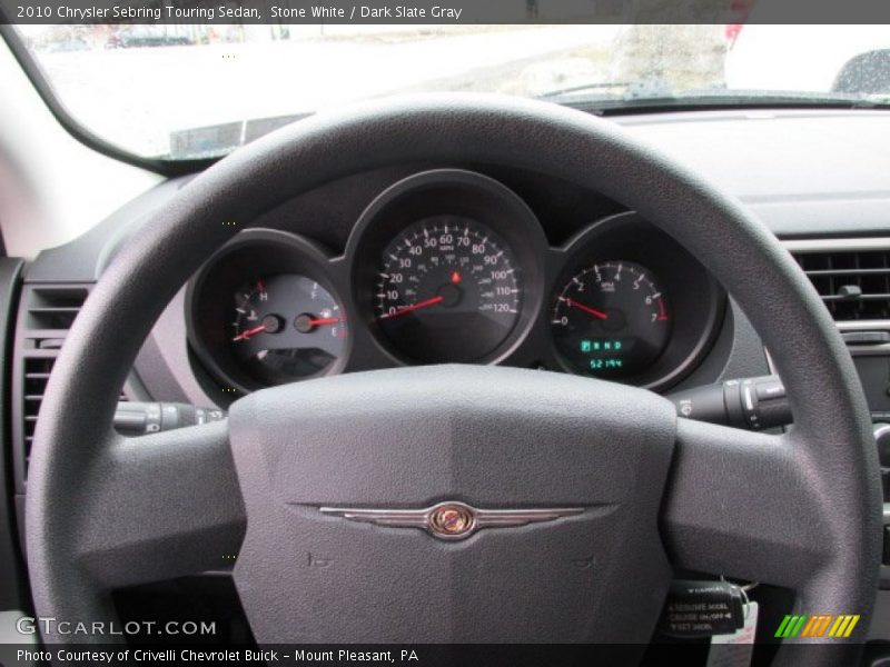 Stone White / Dark Slate Gray 2010 Chrysler Sebring Touring Sedan