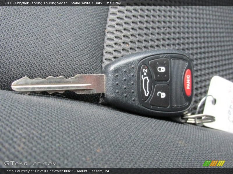Stone White / Dark Slate Gray 2010 Chrysler Sebring Touring Sedan