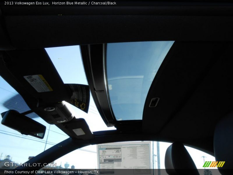 Horizon Blue Metallic / Charcoal/Black 2013 Volkswagen Eos Lux