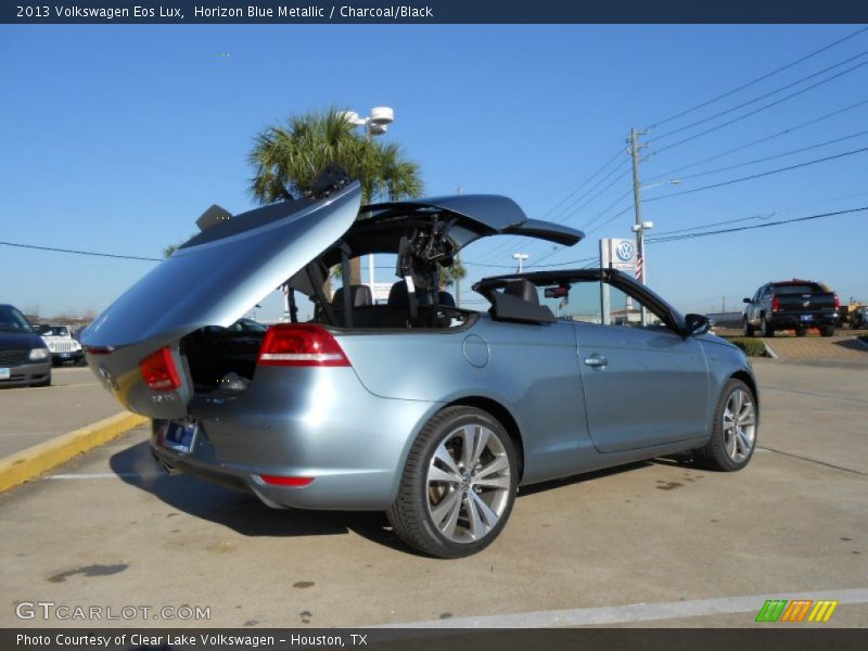 Horizon Blue Metallic / Charcoal/Black 2013 Volkswagen Eos Lux