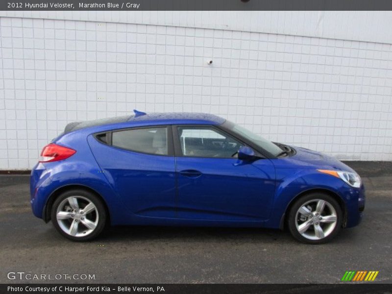 Marathon Blue / Gray 2012 Hyundai Veloster