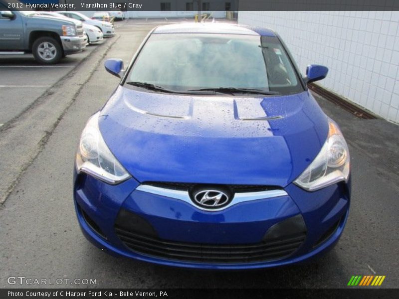 Marathon Blue / Gray 2012 Hyundai Veloster