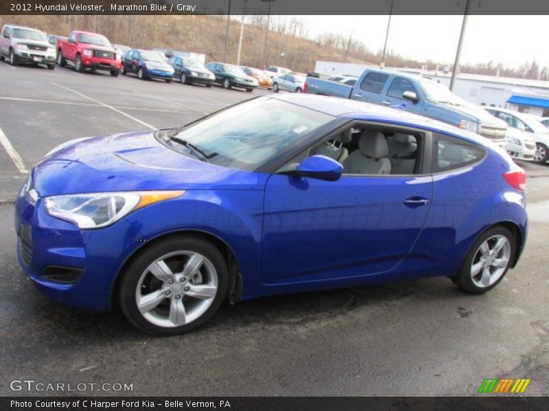 Marathon Blue / Gray 2012 Hyundai Veloster
