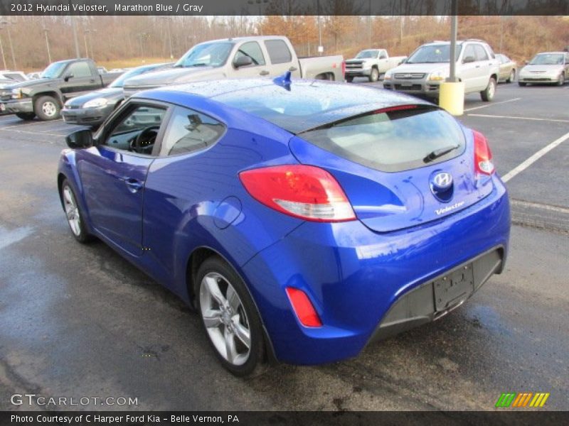 Marathon Blue / Gray 2012 Hyundai Veloster