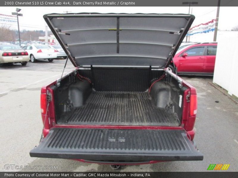 Dark Cherry Red Metallic / Graphite 2003 Chevrolet S10 LS Crew Cab 4x4