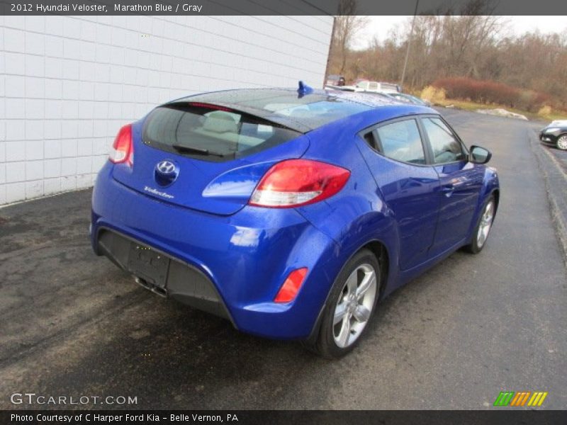 Marathon Blue / Gray 2012 Hyundai Veloster
