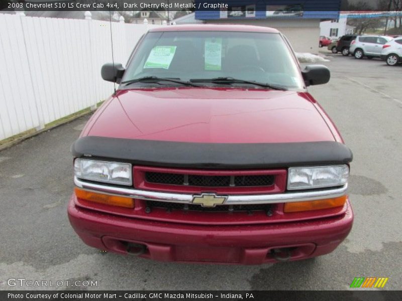 Dark Cherry Red Metallic / Graphite 2003 Chevrolet S10 LS Crew Cab 4x4