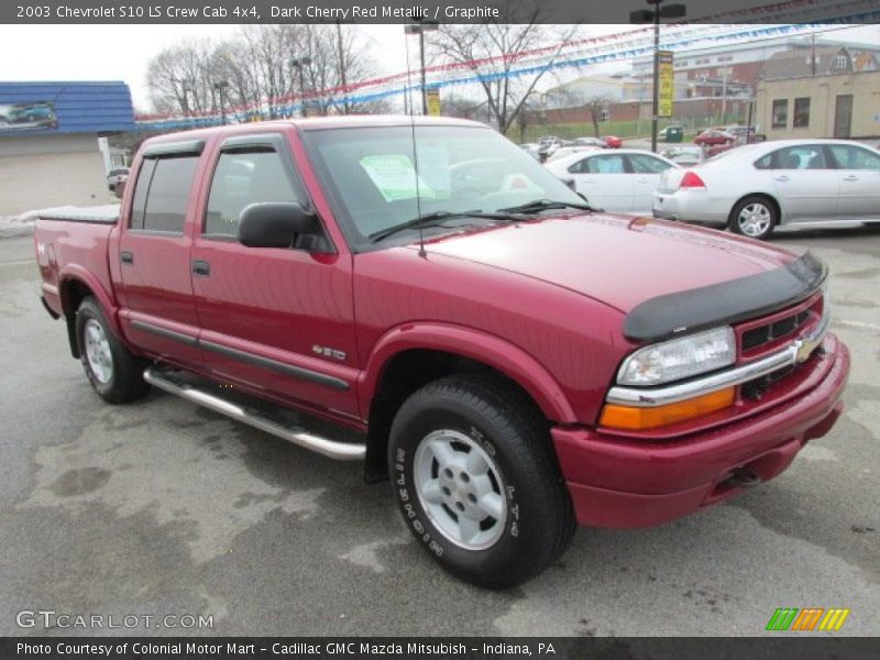 Dark Cherry Red Metallic / Graphite 2003 Chevrolet S10 LS Crew Cab 4x4