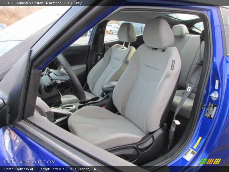 Marathon Blue / Gray 2012 Hyundai Veloster