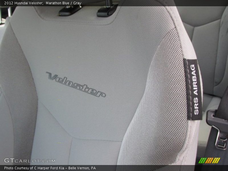 Marathon Blue / Gray 2012 Hyundai Veloster