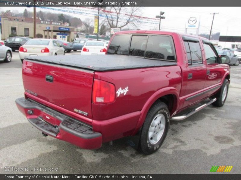 Dark Cherry Red Metallic / Graphite 2003 Chevrolet S10 LS Crew Cab 4x4
