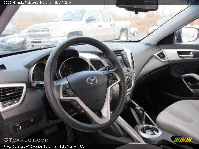 Marathon Blue / Gray 2012 Hyundai Veloster