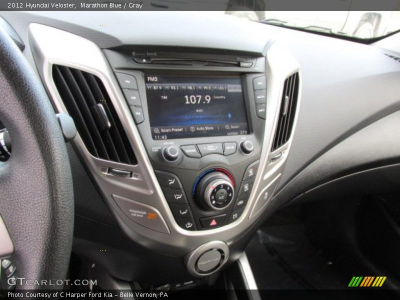 Marathon Blue / Gray 2012 Hyundai Veloster