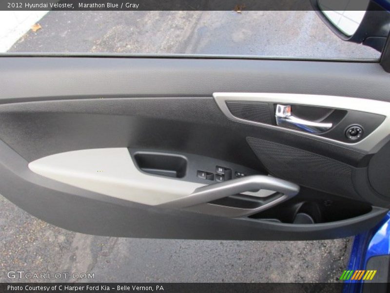 Marathon Blue / Gray 2012 Hyundai Veloster