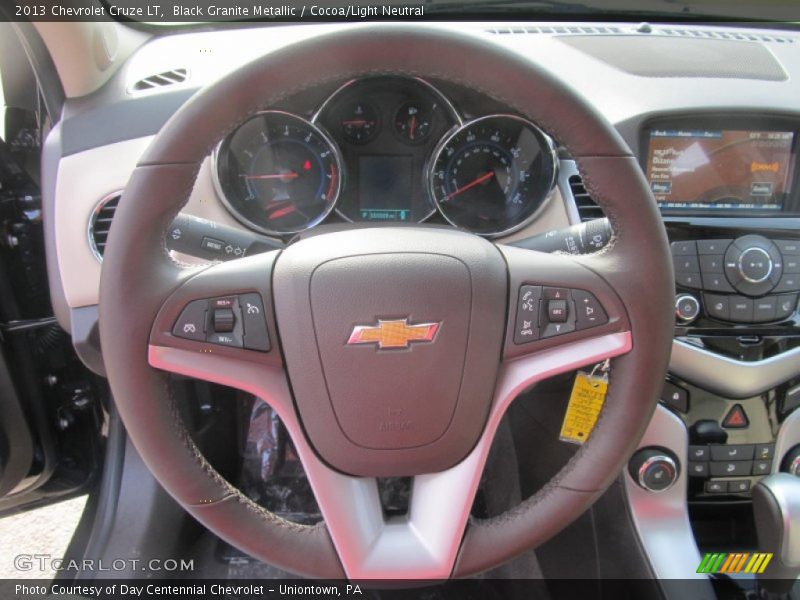 Black Granite Metallic / Cocoa/Light Neutral 2013 Chevrolet Cruze LT