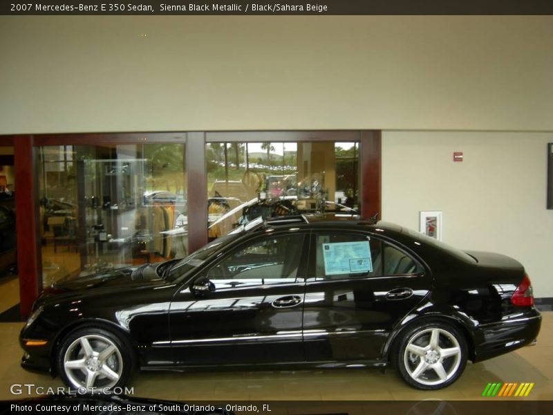Sienna Black Metallic / Black/Sahara Beige 2007 Mercedes-Benz E 350 Sedan