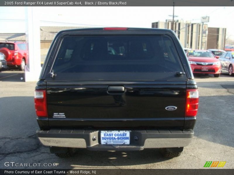 Black / Ebony Black/Red 2005 Ford Ranger FX4 Level II SuperCab 4x4
