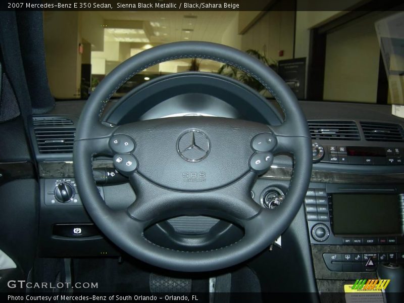 Sienna Black Metallic / Black/Sahara Beige 2007 Mercedes-Benz E 350 Sedan
