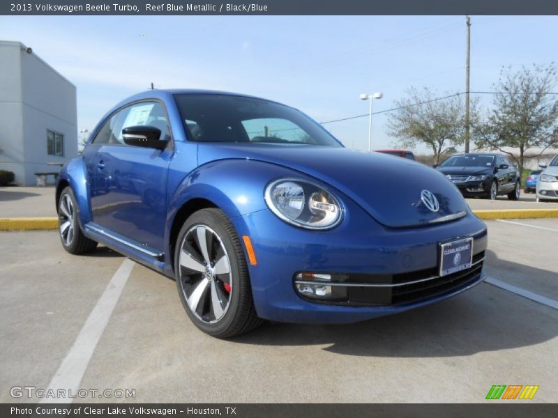 Reef Blue Metallic / Black/Blue 2013 Volkswagen Beetle Turbo