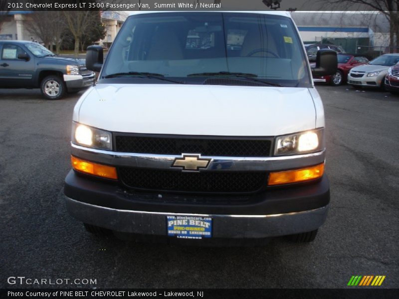 Summit White / Neutral 2012 Chevrolet Express LT 3500 Passenger Van