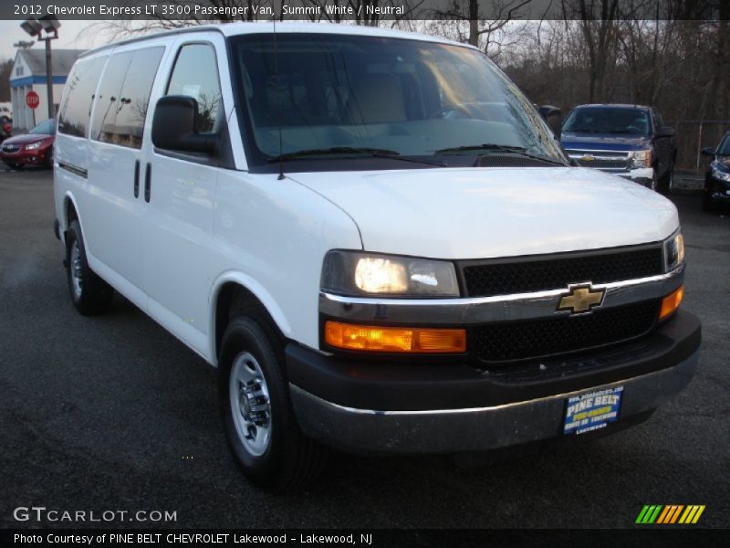Summit White / Neutral 2012 Chevrolet Express LT 3500 Passenger Van