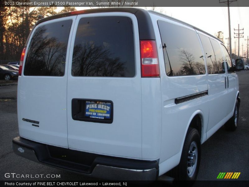 Summit White / Neutral 2012 Chevrolet Express LT 3500 Passenger Van