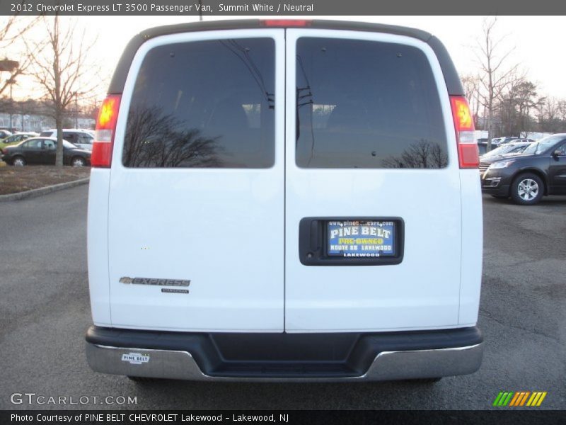 Summit White / Neutral 2012 Chevrolet Express LT 3500 Passenger Van