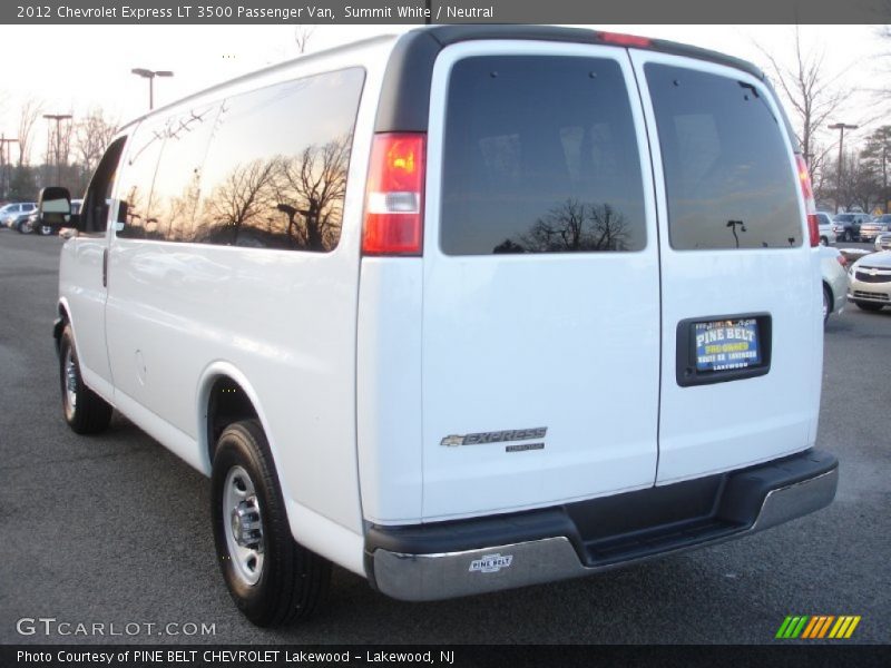 Summit White / Neutral 2012 Chevrolet Express LT 3500 Passenger Van