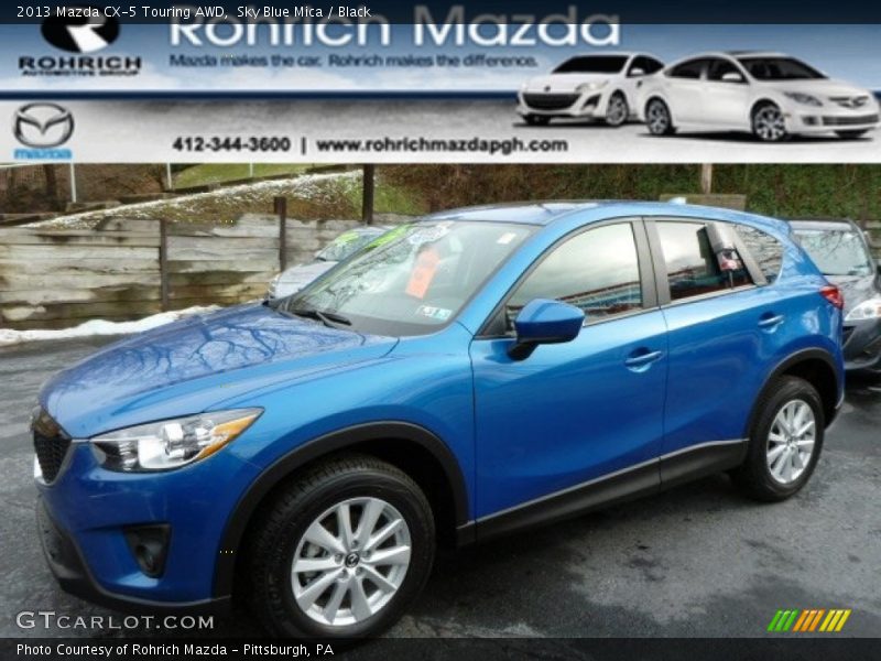 Sky Blue Mica / Black 2013 Mazda CX-5 Touring AWD