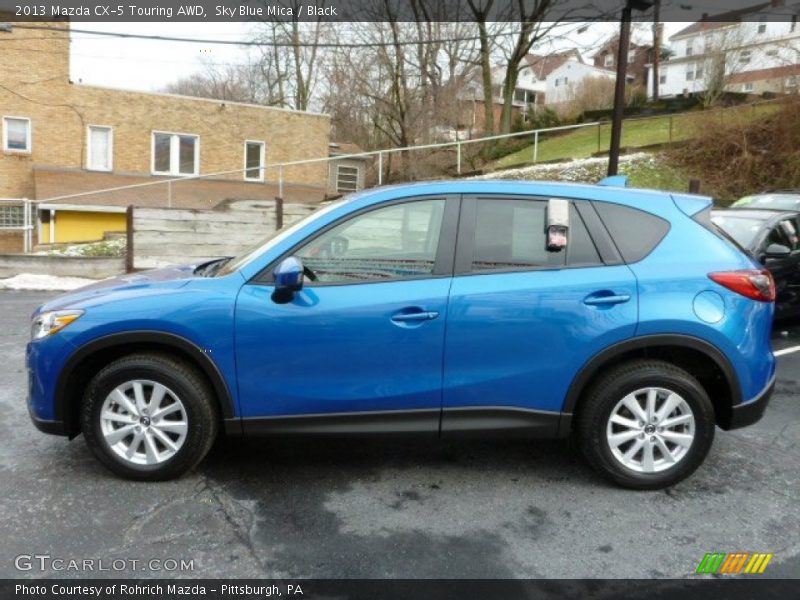 Sky Blue Mica / Black 2013 Mazda CX-5 Touring AWD