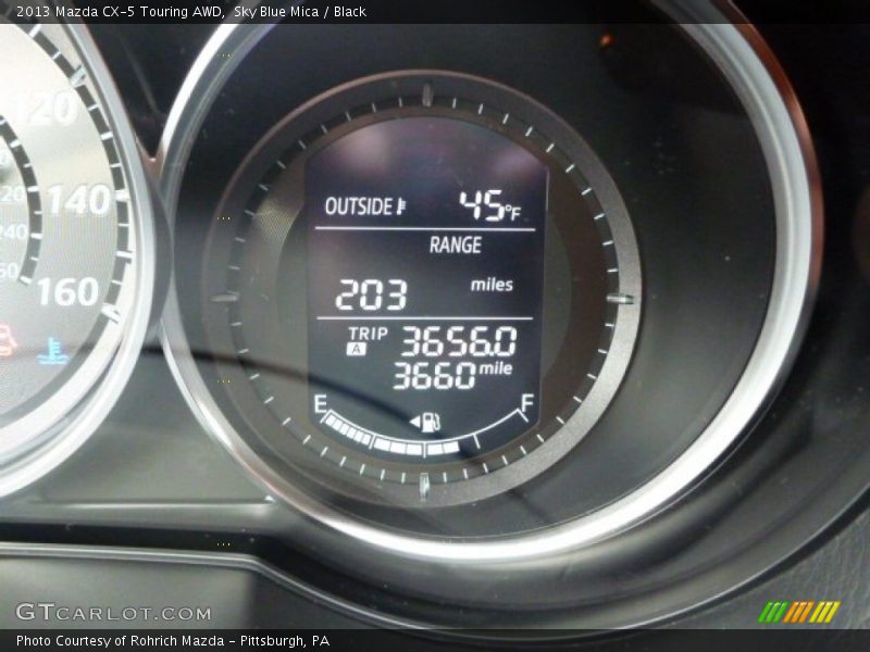 Sky Blue Mica / Black 2013 Mazda CX-5 Touring AWD