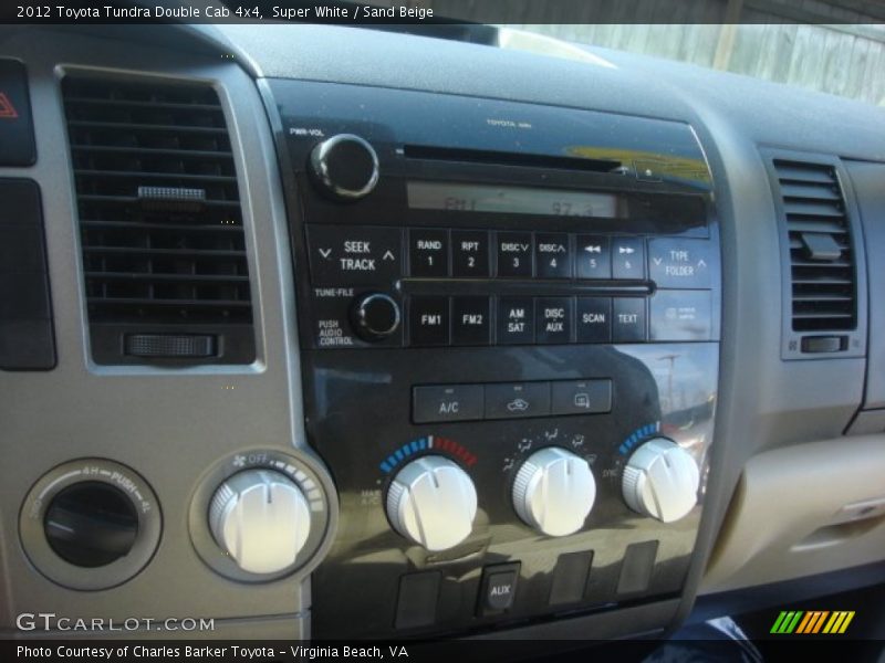 Super White / Sand Beige 2012 Toyota Tundra Double Cab 4x4