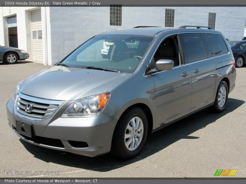 Slate Green Metallic / Gray 2009 Honda Odyssey EX