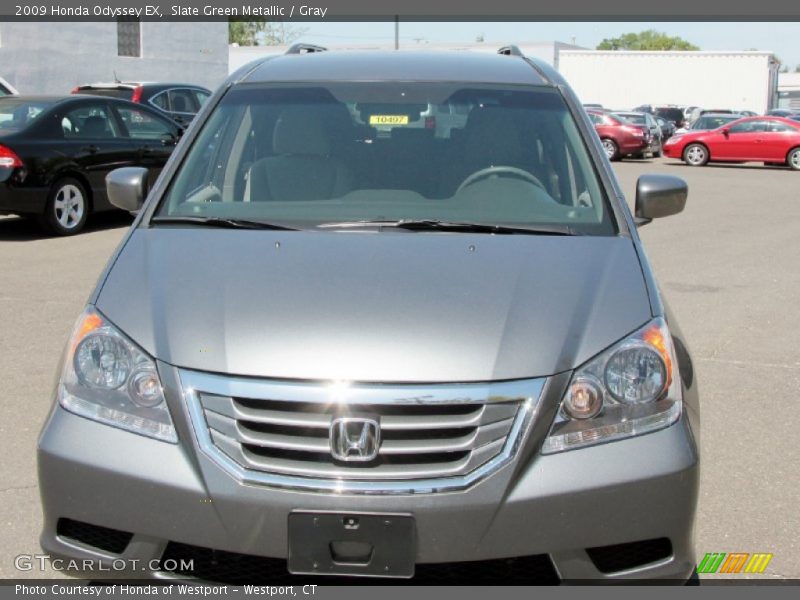 Slate Green Metallic / Gray 2009 Honda Odyssey EX