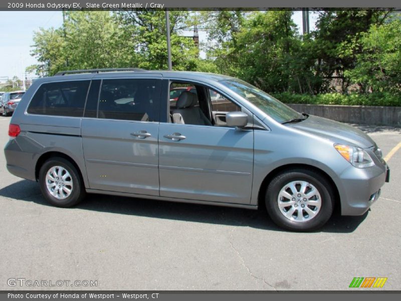 Slate Green Metallic / Gray 2009 Honda Odyssey EX