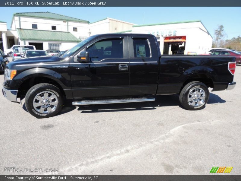 Ebony Black / Steel Gray 2011 Ford F150 XLT SuperCab
