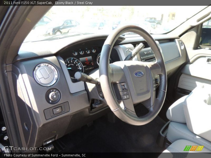 Ebony Black / Steel Gray 2011 Ford F150 XLT SuperCab