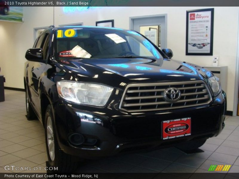 Black / Sand Beige 2010 Toyota Highlander V6