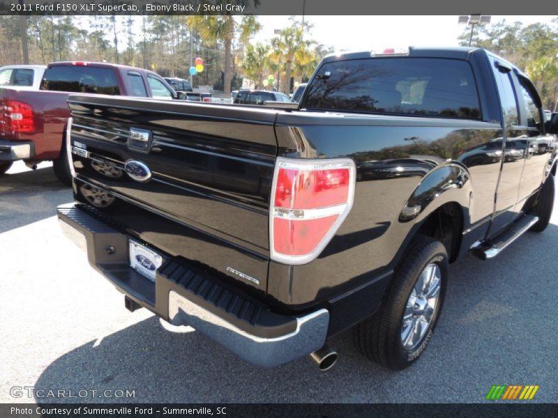 Ebony Black / Steel Gray 2011 Ford F150 XLT SuperCab