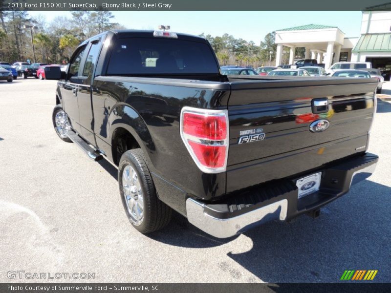 Ebony Black / Steel Gray 2011 Ford F150 XLT SuperCab