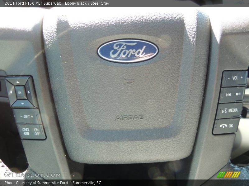 Ebony Black / Steel Gray 2011 Ford F150 XLT SuperCab