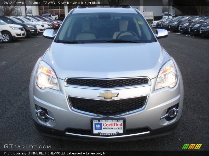 Silver Ice Metallic / Jet Black 2012 Chevrolet Equinox LTZ AWD